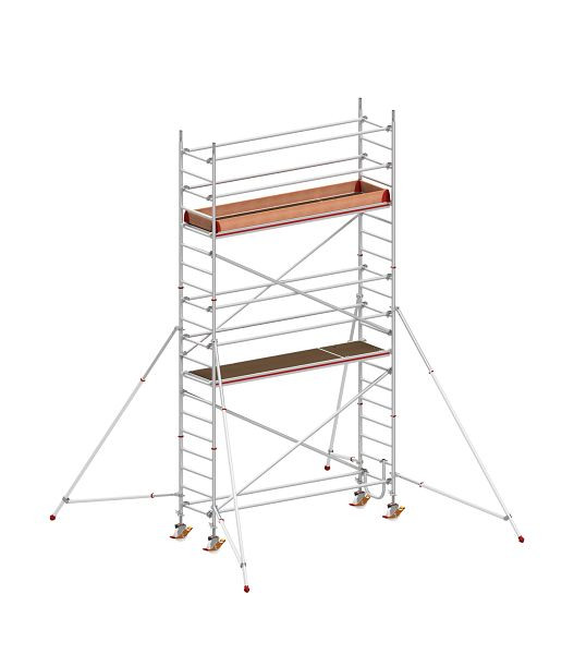 HYMER Fahrgerüst nach DIN EN 1004 mit Comfortaufbau, Rahmenteilbreite 0,80 m, Bühnenlänge 2,95 m, Reichhöhe 6,40 m, 837106