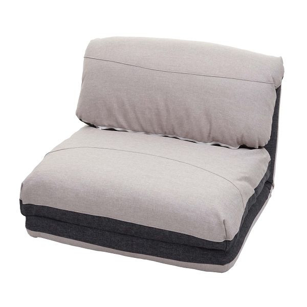Mendler Schlafsessel HWC-E68, Schlafsofa Funktionssessel Klappsessel Relaxsessel, Stoff/Textil, dunkelgrau/hellgrau, 74000
