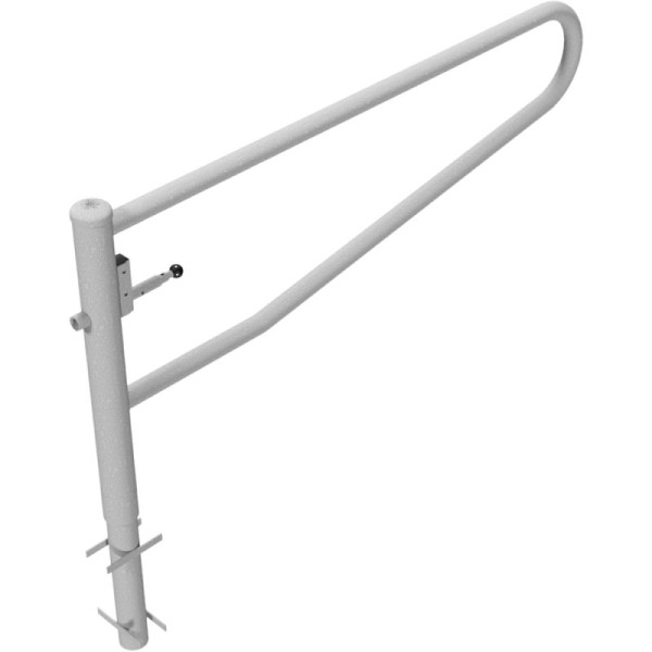 Stein HGS Drehbare Gatterschranke 360°, 2000 mm / ohne Farbe, vorgerüstet für Vorhangschloss, zum Einbetonieren, 413.201v