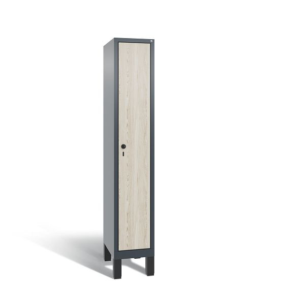 C+P Spind Evolo, 1 Abteil, H1850xB320xT500 mm, Anthrazit/MDF Esche, 48010-10 S10207