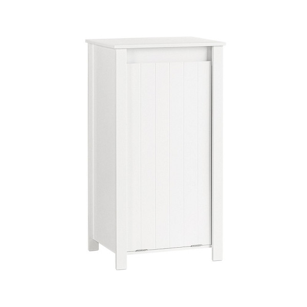SoBuy Badunterschrank mit einer Tür Weiß 45x35x85.5 cm, Rustikal, BZR100-W