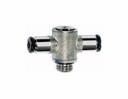 Riegler T-Steckverschraubung mit Innensechskant, drehbar, Außengewinde zylindrisch mit O-Ring (NBR), 108673