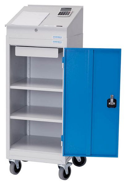 Bedrunka+Hirth Flügeltürenschrank Typ 105 mobil, mit Pultaufsatz, 500 x 500 x 1375 mm, 04.105MK125