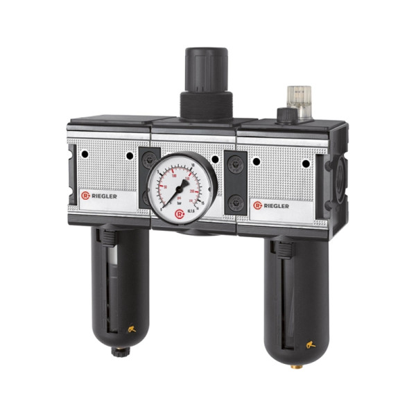 Riegler Wartungseinheit 3-teilig »multifix«, PC-Behälter, Schutzkorb, BG4, G3/4, 133127