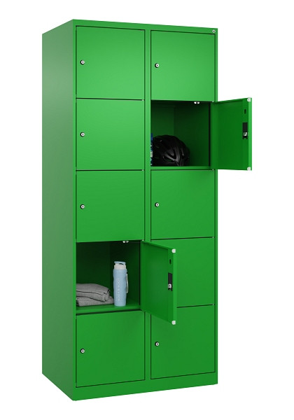C+P Schließfachschrank Evolo PLUS, 10 Fächer, 1850x800x500mm, 6037/6037, 049000-225 S10026