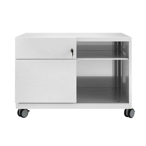 Bisley Rollcontainer Note Caddy Schubladen links, B 800 mm, lichtgrau, CADM08LH645
