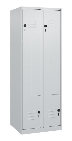 C+P Z-Spind Classic PLUS, 4 Abteile, 1700x600x500mm, 7035/7035, Drehriegel, 0800037-204 S10025