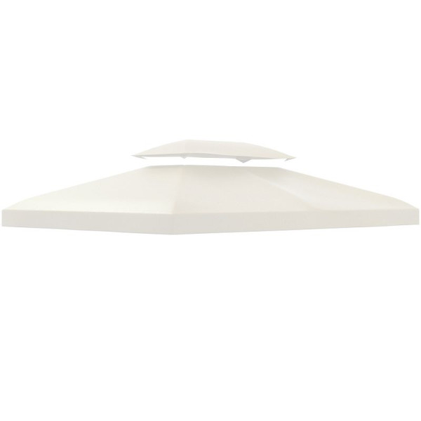 Outsunny Ersatzdach für Metallpavillon 3x4m wasserabweisend Pavillondach mit Doppeldach, Ersatzbezug für Gartenpavillon Partyzelt Gartenzelt, 100110-052CW