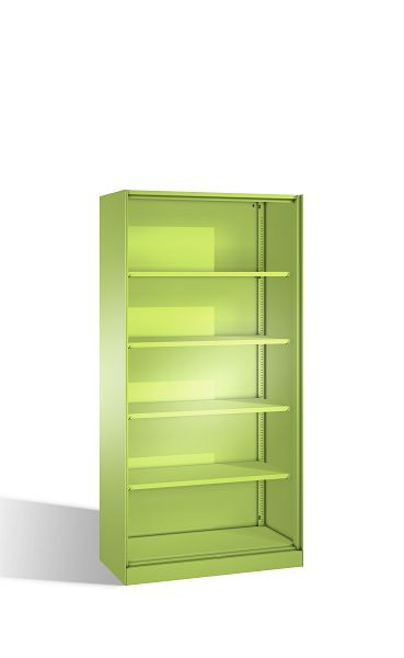 C+P Büroregal Asisto, H1980xB1000xT435mm, Farbe: Viridingrün, 5 OH, 140002-000 S10027