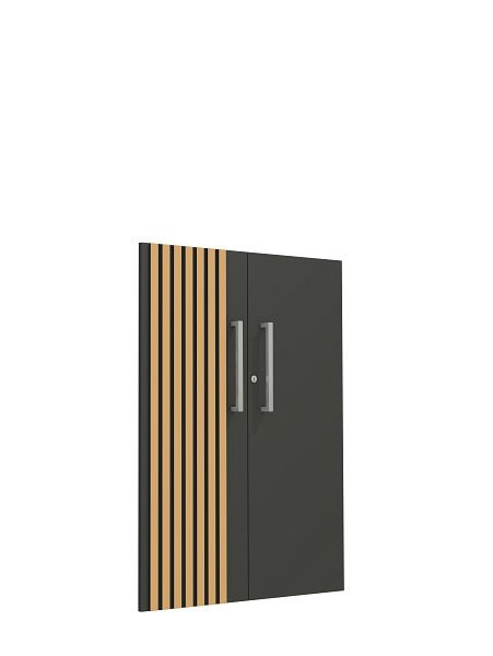 Kerkmann Oxford Vorbautüren, E1 Gütespan mit Melaminharzbeschichtung in 3 OH, Anthrazit/Eiche hell, 13461234