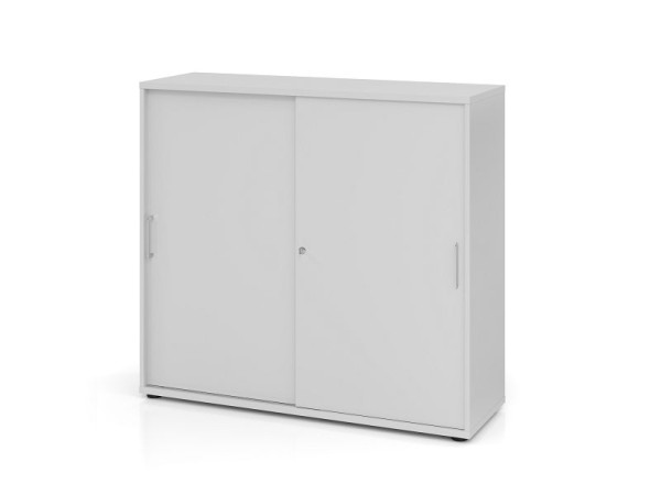 Hammerbacher Schiebetürschrank 1753S BS, 3 OH, Korpus: Grau / Front: Grau, 120 x 40 x 110 cm (BxTxH), V1753S/5/5/BS