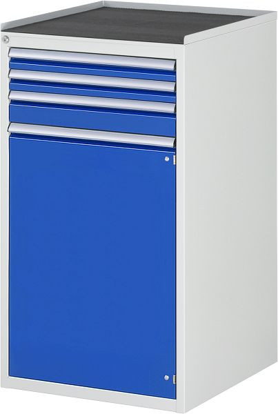 RAU Schubladenschrank Serie 7000, B580xT650xH1035mm, Schubladen: 2xH60, 1xH90mm, Flügeltür H720mm, Metallauflage, 03-L7.13AR-MT.11