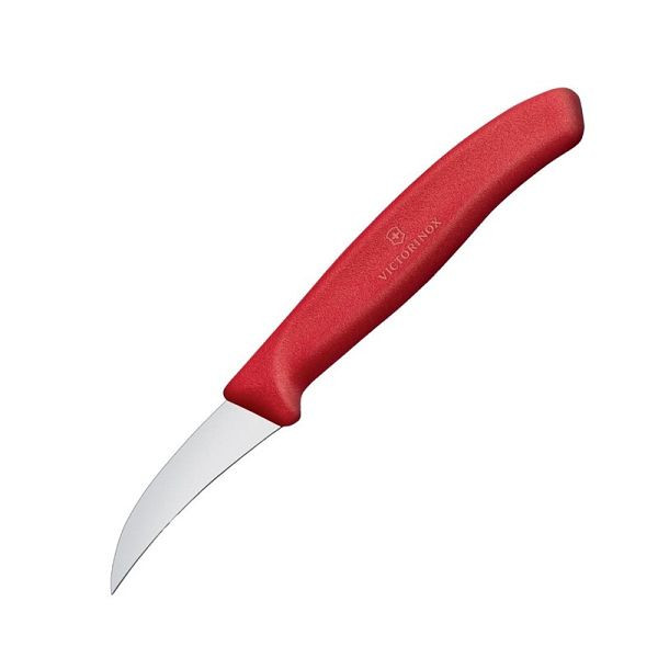 Victorinox Reisemesser mit gebogene 8cm Klinge und rotem Griff, CX744