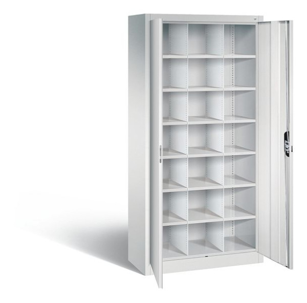 C+P Büro-Fächerschrank Acurado, H1950xB930xT400mm, Farbe: Lichtgrau, Muldengriff, 9260-410 S10170