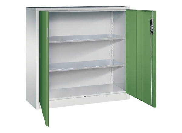 C+P Flügeltürenschrank Acurado, H1200xB1200xT400mm, 7035/6011, 8530-000 S10164