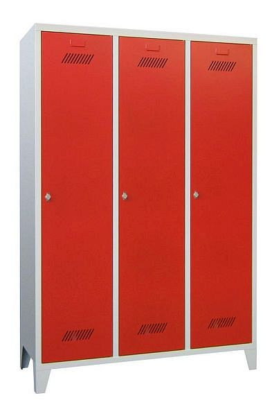 Pavoy Kleiderschrank mit Füßen 1850/500/1200, 3 Abteile, Drehriegelverschluss, 60201-314-032-515118