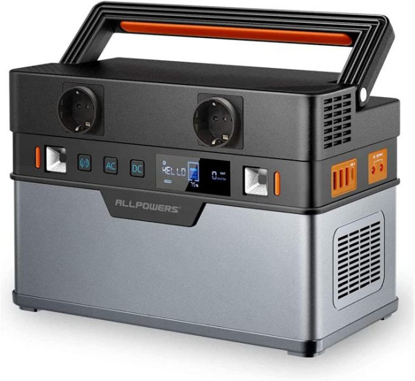 ALLPOWERS Tragbare Powerstation 606Wh 164000mAh, 700W Hochleistungsbatterie Solargenerator, S700