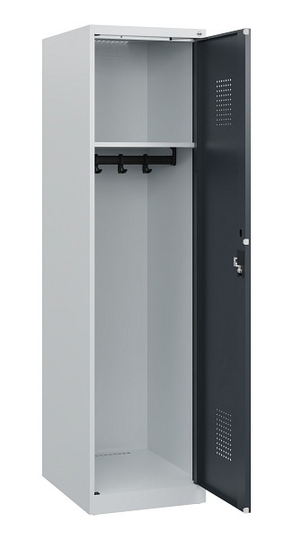 C+P Spind Evolo PLUS, 1 Abteil, 1530x400x500mm, 7035/7016, Zylinderschloss, 0490005-12 S10039