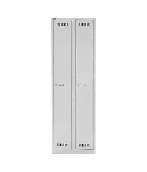 Bisley LIGHT Garderobenschrank LIGHT. 2 Abteile, lichtgrau, GL06D1245