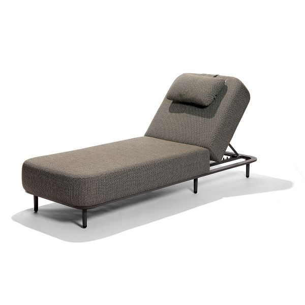 BEST Belfort gepolsterter Loungesessel Sonnenliege Anthrazit 74 x 205 x 36 cm, 526635