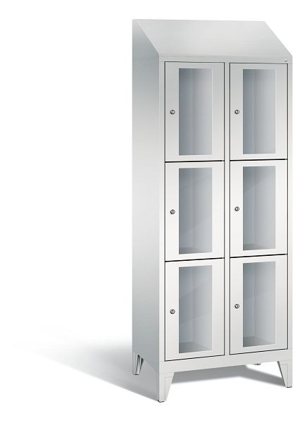 C+P Schließfachschrank Classic, H1850xB810xT500mm, Farbe: Lichtgrau, 8010A223 S10016