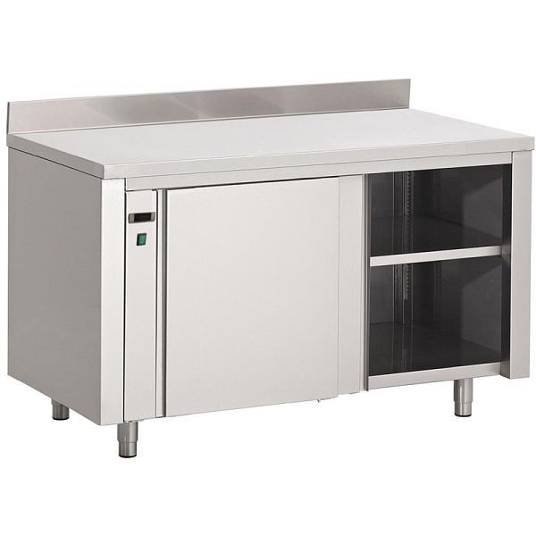Gastro M Wärmeschrank 200cm lang, mit Aufkantung und gelochtem Regalboden, DS439
