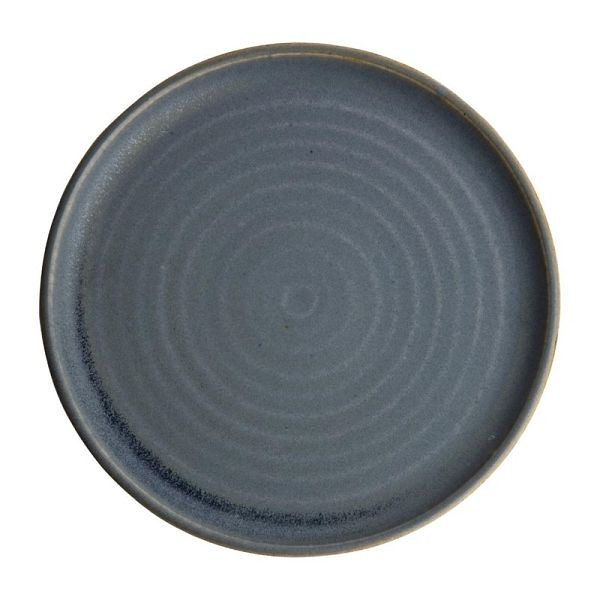 Olympia Canvas runder Teller mit schmalem Rand granit-blau 26,5cm, VE: 6 Stück, FA303