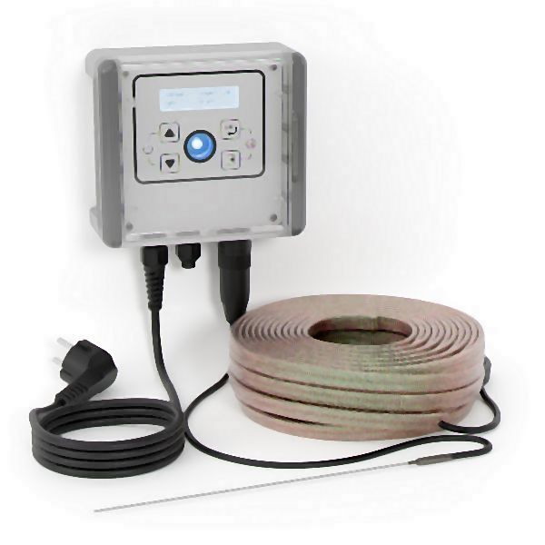 Kuhlmann Electro Heat Heizband-Kit 0–200 °C – 50 W/m – W530 Temperaturregler, Länge 0,9 m, Silikonisolierung, 24-4578