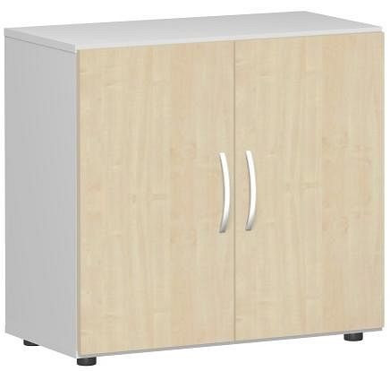 geramöbel Flügeltürenschrank mit Standfüßen, inkl. Türdämpfer, nicht abschließbar, 800x420x752, Ahorn/Lichtgrau, S-382100-AL