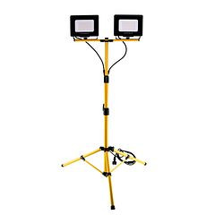 LUXULA LED Baustrahler mit Stativ, 890 x 540 x 1952 mm, 2x 50 W, LX400171