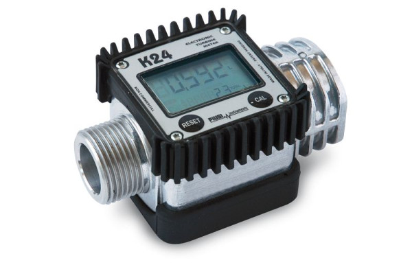 ZUWA Zählwerk digital K24-A Alu für Diesel/RME, max. Durchfluss 7-120 l/min, 131839