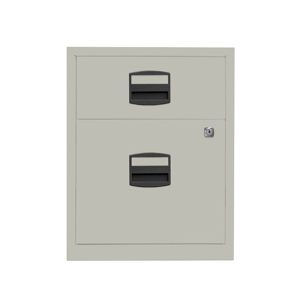 Bisley Home Rollcontainer PFA, 1 Universalschublade, 1 HR-Schublade, 673 gänsegrau, PFAM1S1F673