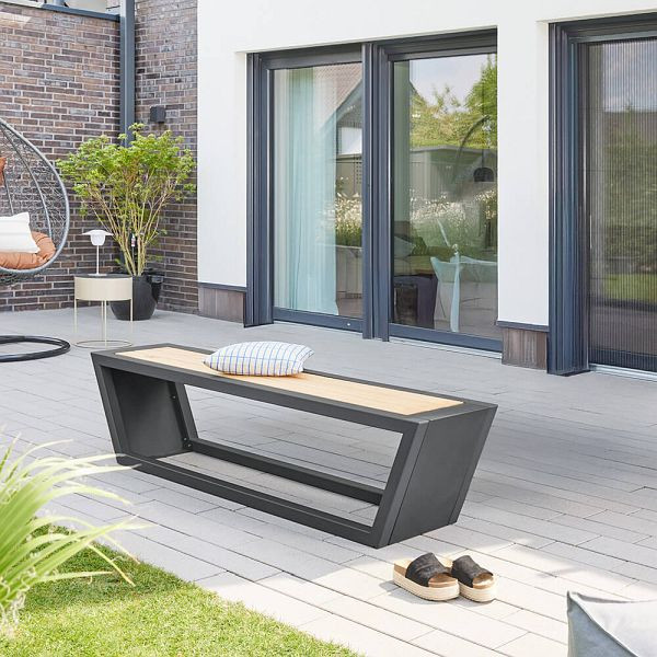 HOME DELUXE Sitzgarnitur aus Stahl KOBON Anthrazit, 1 x Bank, 73251