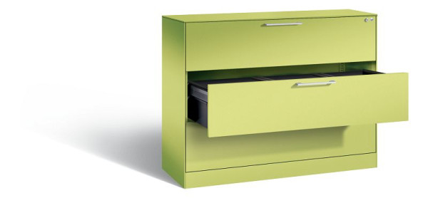 C+P Hängeregistraturschrank Asisto, H1010xB1200xT435mm, Farbe: Viridingrün / Viridingrün, Bügelgriff, 146041-313 S10019
