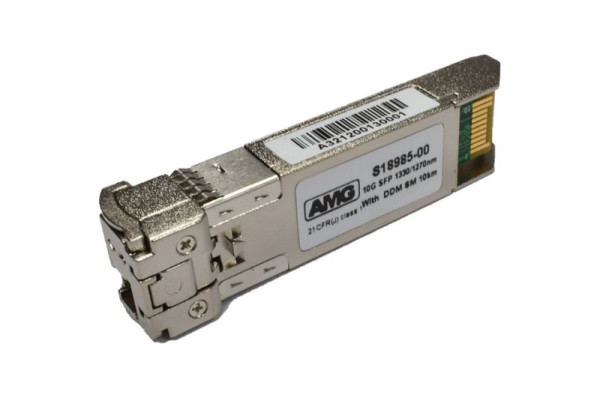 AMG Systems SFP, 10Gb/s, Einfaser, Singlemode, 10km Reichweite (Tx-1310 / Rx-1270 nm) DFB, LC, SFP-SM-10G-BX10-33
