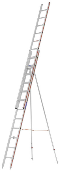HYMER Obstbaumleiter, zweiteilig nach DIN 68363, 2x12 Sprossen, Länge eingefahren 3,67 m / ausgefahren 6,47 m, 305024