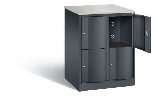 C+P XL-Schließfachschrank Resisto, H1077xB772xT640mm, Farbe: Schwarzgrau, 8472-273 S10031