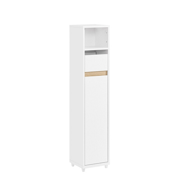 SoBuy Badunterschrank mit einer Schublade Weiß 20x20x96cm, Minimalistisch, BZR151-W