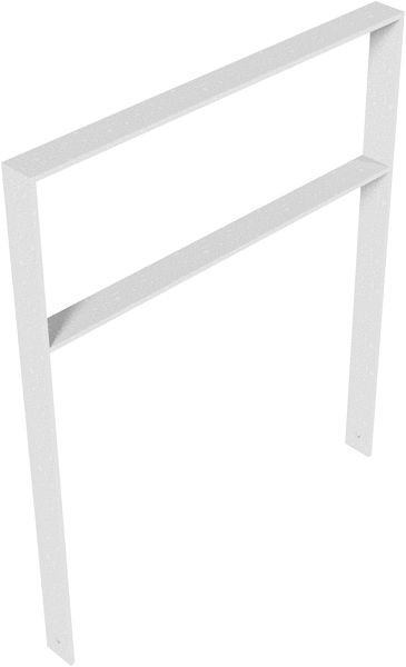 Schake Anlehnbügel aus Flachstahl 80 x 12 mm, mit Querholm, Gesamtbreite: 1000 mm, feuerverzinkt, 453_100