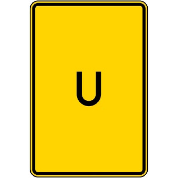 Stein HGS Ankündigung oder Fortsetzung der Umleitung, ohne Pfeilsymbol Nr. 455.1-50, 900x600mm /RA2/Alform, 455.1-50-222