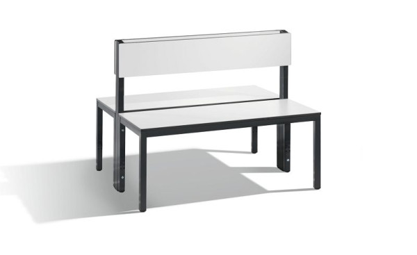C+P Doppelseitige Sitzbank mit Rückenlehne, Basic Plus, H796xB1000xT760mm, 8060-400 S10000