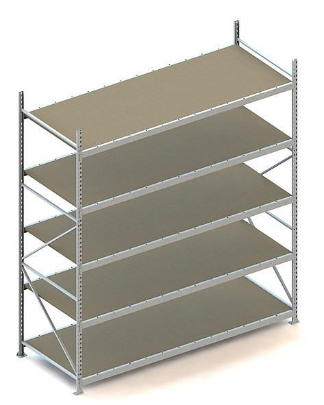 Meta MINI-RACK GR 3000x2600x1050 mm, verzinkt, mit Spanplatten, Bodenanzahl: 5, 20051362