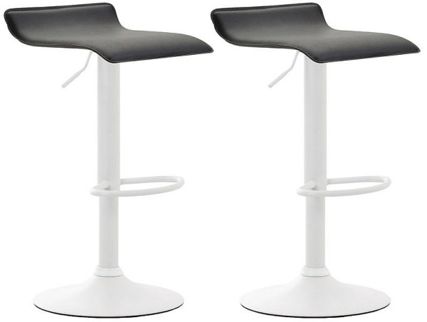 CLP Barhocker Dyn V2 Kunstleder weiß, schwarz, VE: 2 Stück, 316106
