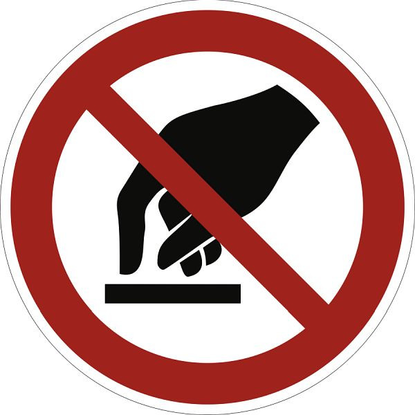 Moedel Berühren verboten ISO 7010, Folie, Ø 200 mm, 58892
