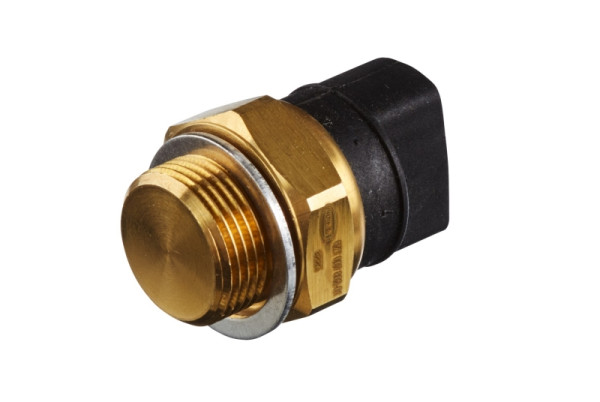 HELLA Temperaturschalter, Kühlerlüfter, 12V, 3-polig, Flachstecker, geschraubt, Schließer, 6ZT 007 802-011