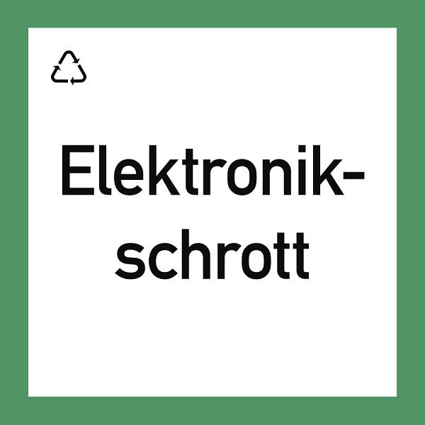 Moedel Wertstoffkennzeichnung "Elektronikschrott", Folie, 300x300 mm, 99150