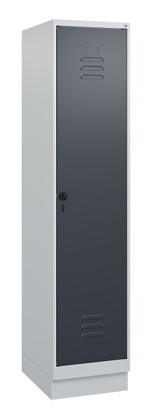 C+P Umkleidespind Classic PLUS, Sockel, 1800x400x500mm, 7035/7016, Drehriegel, 0800207-12 S10008