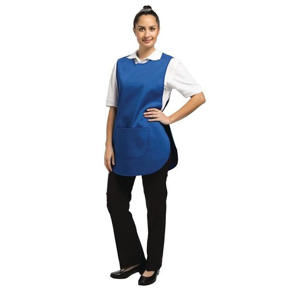 Whites Chefs Clothing Weißer Wappenrock mit Tasche Königsblau, B043