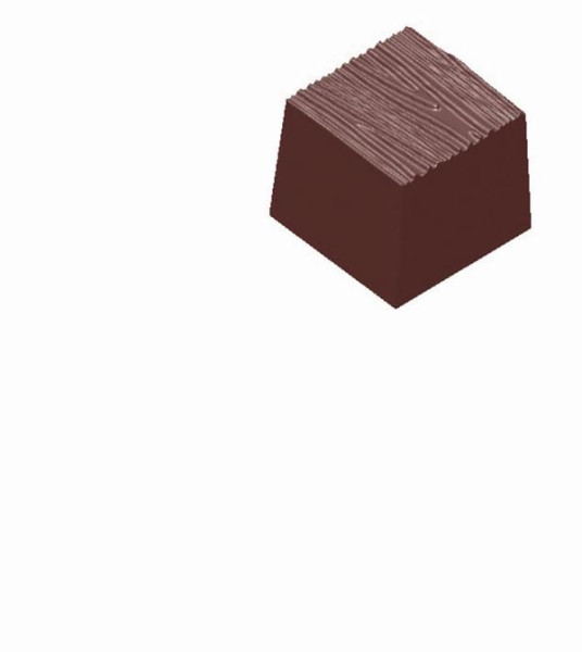 Schneider Schokoladen-Form 275x135 mm, 22,5x22,5x19,5 mm, Praline Struktur Holz, 421676