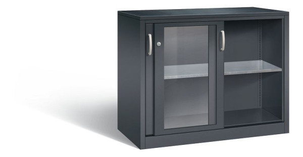 C+P Schiebetürenschrank Acurado, H1950xB1200xT500mm, Farbe: Schwarzgrau, Bügelgriff, 2059-055 S10038